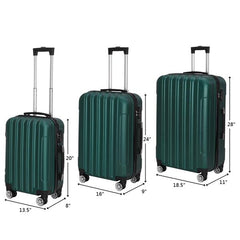 3-in-1 Multifunctional Large Capacity Traveling Storage Suitcase Dark Green