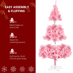 7ft 1800 Branch PVC Branch Iron Bracket Christmas Tree Pink