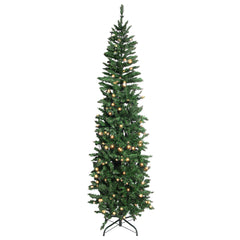 6.5ft Flocking Tied Light Christmas Tree