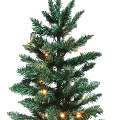 6.5ft Flocking Tied Light Christmas Tree