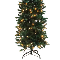 6.5ft Flocking Tied Light Christmas Tree