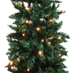 6.5ft Flocking Tied Light Christmas Tree