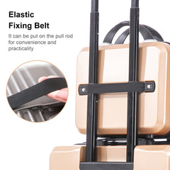 2 Piece Travel Luggage Set Hard shell Suitcase with Spinner Wheels 18?Underseat luggage and 14?Comestic Travel case Toiletry box Champagne