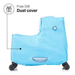 22 Inch Kid's Ride on Suitcase Children's Trolley Luggage with Spinner Wheels \Lock\Safty Belt\Telescoping Handle Blue