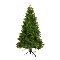 168CM Long Artificial Christmas Tree, 1079 Tips, 260LED, Hingeless Spruce PVC/PE Christmas Tree, Indoor And Outdoor, Green