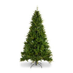 Best Choice 228CM Artificial Christmas Tree with 1685 tips, 400LED, Hingeless Spruce PVC/PE Christmas Tree, Indoor and Outdoor, Green