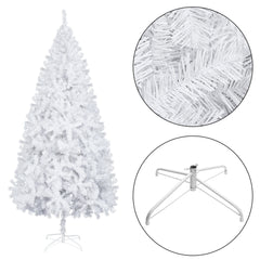 8ft Flocking Tied Light Christmas Tree