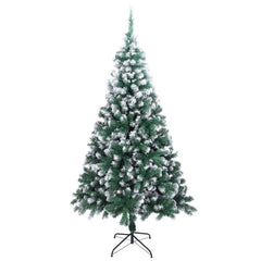 7FT Spray White PVC Christmas Tree 870 Branches