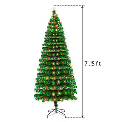 7.5FT Fiber Optic Christmas Tree with 260 LED Lamps & 260 Branches