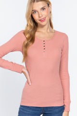 Long Slv Scoop Neck Thermal Top
