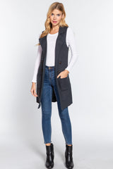 Sleeveless Long Sweater Vest