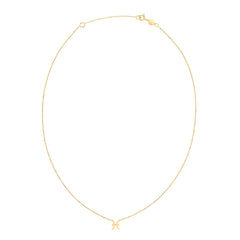 14K Yellow Gold Pisces Necklace