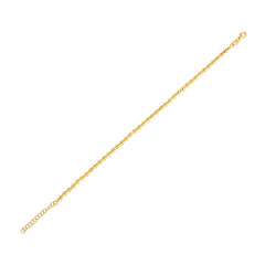 14k Yellow Gold Spaced Bead Bracelet (3mm)