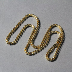 3.4mm 14k Yellow Gold Round Box Chain