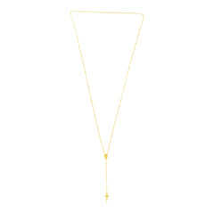 14k Yellow Gold Rosary Necklace