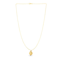 14k Yellow Gold with Round Roman Coin Pendant