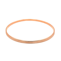 14k Rose Gold Concave Motif Thin Stackable Bangle