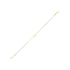 14k Yellow Gold Star of David Bracelet