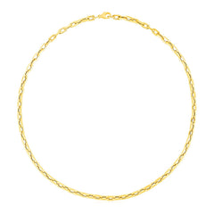 14k Yellow Gold Paperclip Chain Necklace