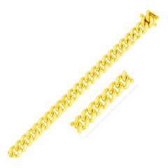 8.2mm 10k Yellow Gold Classic Miami Cuban Solid Chain