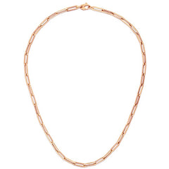 14K Rose Gold Bold Paperclip Chain (4.2 mm)