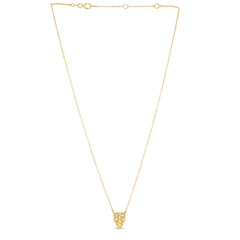 14k Yellow Gold Panther Head Necklace