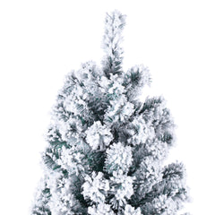 6ft Flocking Tied Light Christmas Tree