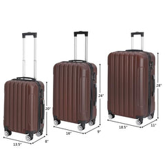 3-in-1 Multifunctional Large Capacity Traveling Storage Suitcase Brown