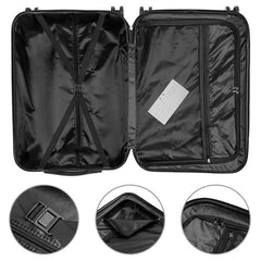 Luggage 3 Piece Set Suitcase Spinner Hardshell Lightweight TSA Lock Dark Gray