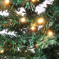 6.5ft Flocking Tied Light Christmas Tree