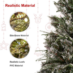 Best choice Pre  Illuminated Pre Decorated Spruce Hinge Artificial Hybrid PE/PVC Christmas Tree With 1273 Tips, 29 Pine Cones, 240 Lights, And Metal Base