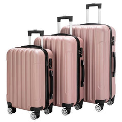 3-in-1 Multifunctional Large Capacity Traveling Storage Suitcase Luggage Set Rose Gold