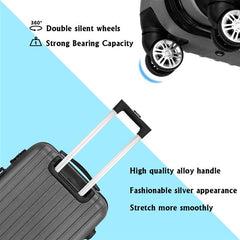 Luggage 3 Piece Set Suitcase Spinner Hardshell Lightweight TSA Lock Dark Gray