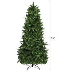 7.5ft Flocking Tied Light Christmas Tree