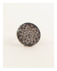 Circle w/ rhinestones adjustable ring