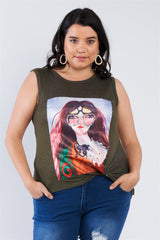 Plus Size Shady Girl Graphic Top