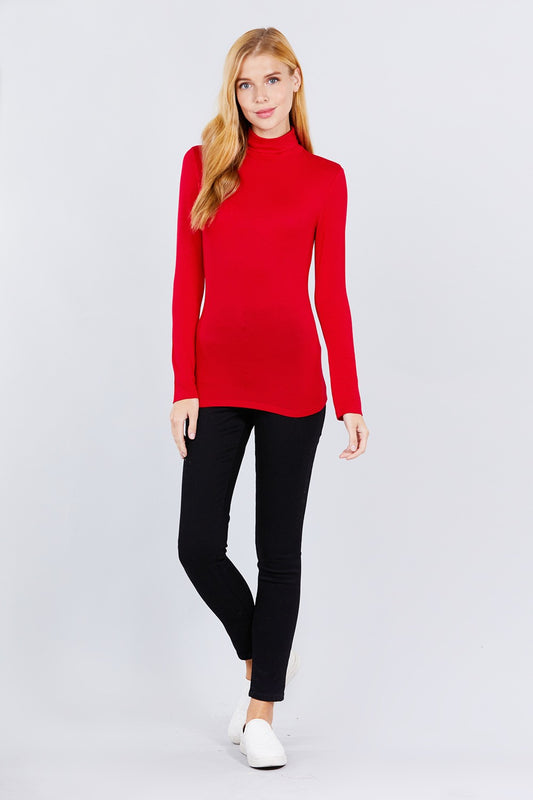 Turtle Neck Rayon Jersey Top