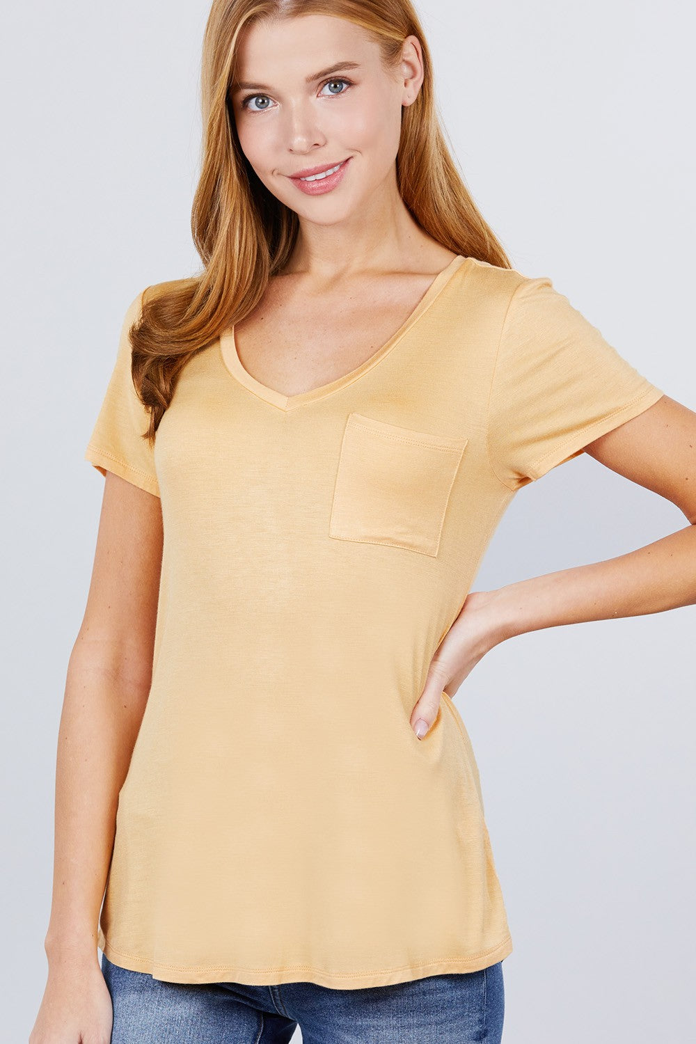 V-neck Rayon Jersey Top