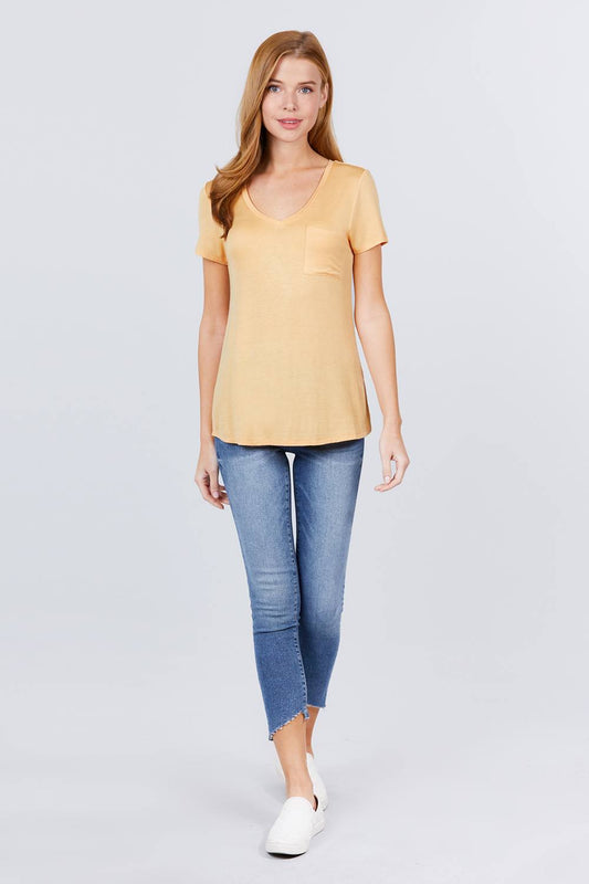 V-neck Rayon Jersey Top