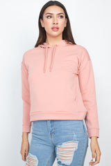 Self-tie Drawstrings Hoodie