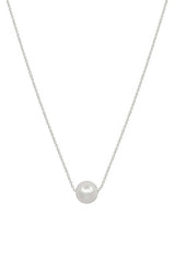 Metal Chain Pearl Pendant Necklace