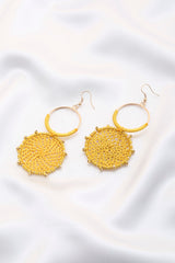 Double Circle Thread Beaded Earring