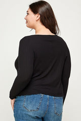 Solid Ribbed Pointelle Cardigan