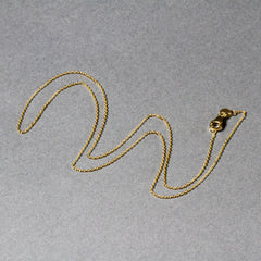 14k Yellow Gold Round Cable Link Chain 0.7mm