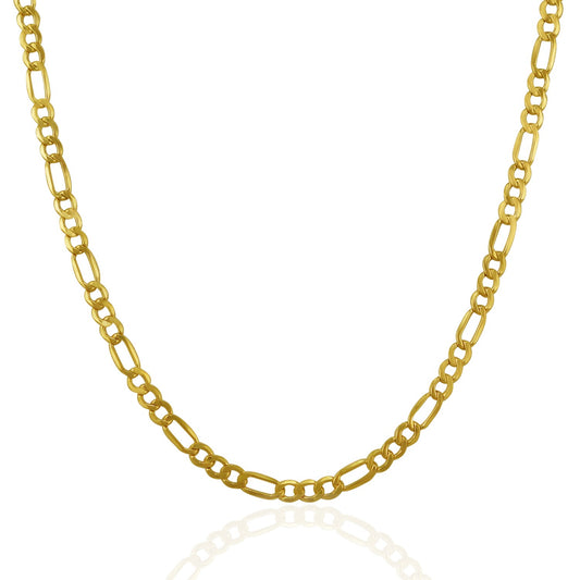 3.5mm 14k Yellow Gold Lite Figaro Chain