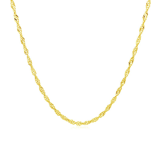 10k Yellow Gold Singapore Chain 1.5mm