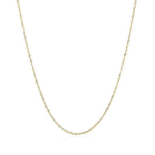 10k Yellow Gold Singapore Chain 0.8mm