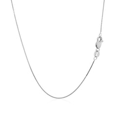 14k White Gold Classic Box Chain 0.6mm