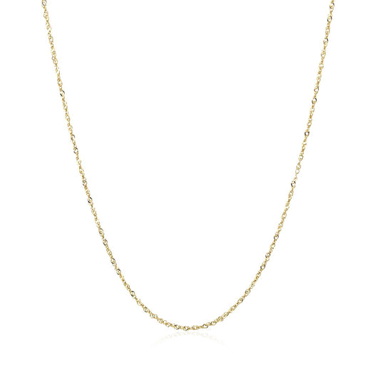14k Yellow Gold Singapore Chain 0.8mm