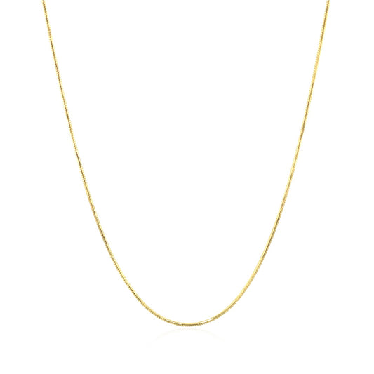 14k Yellow Gold Round Snake Chain 0.7mm